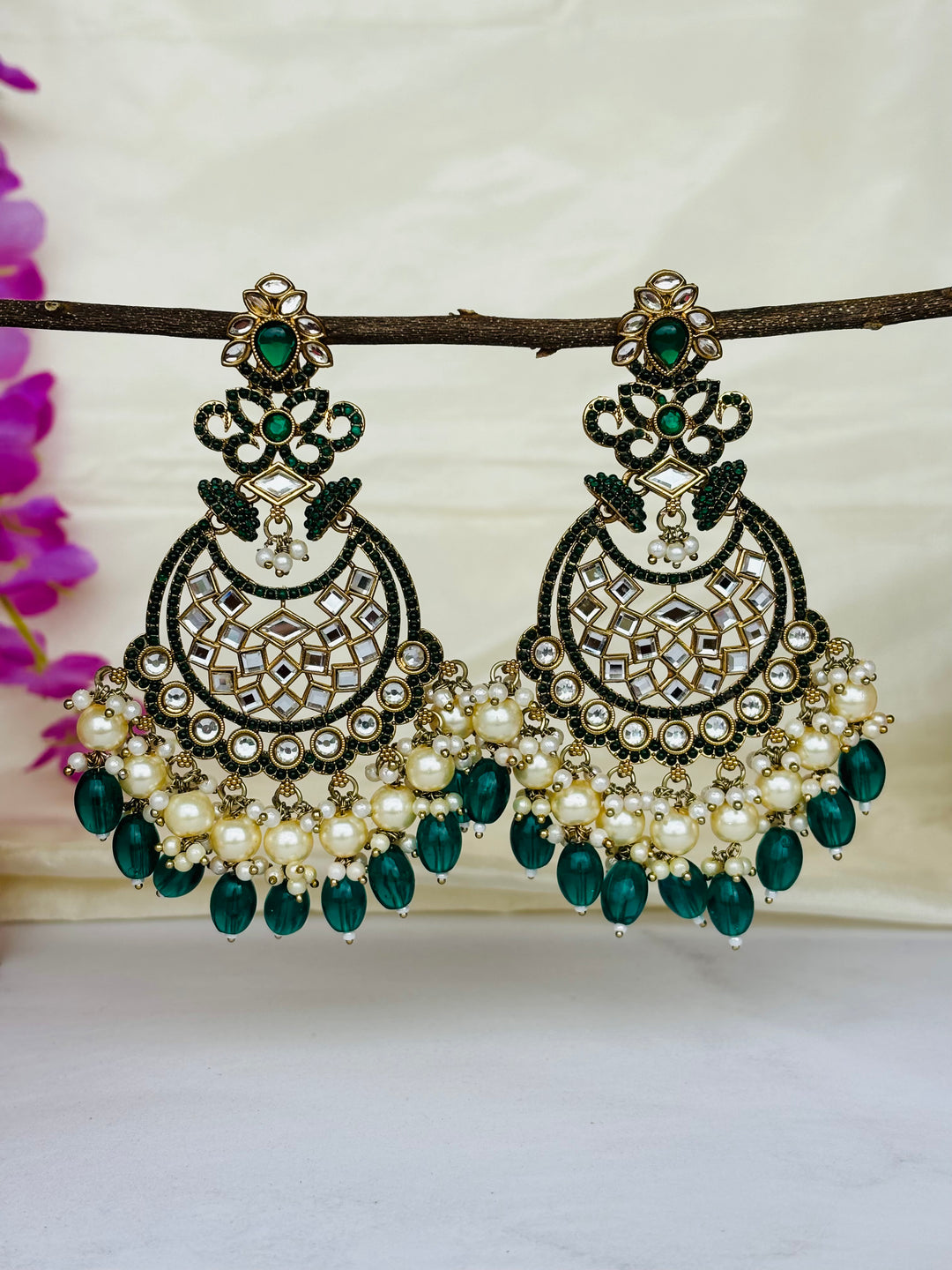 Green AD Earrings