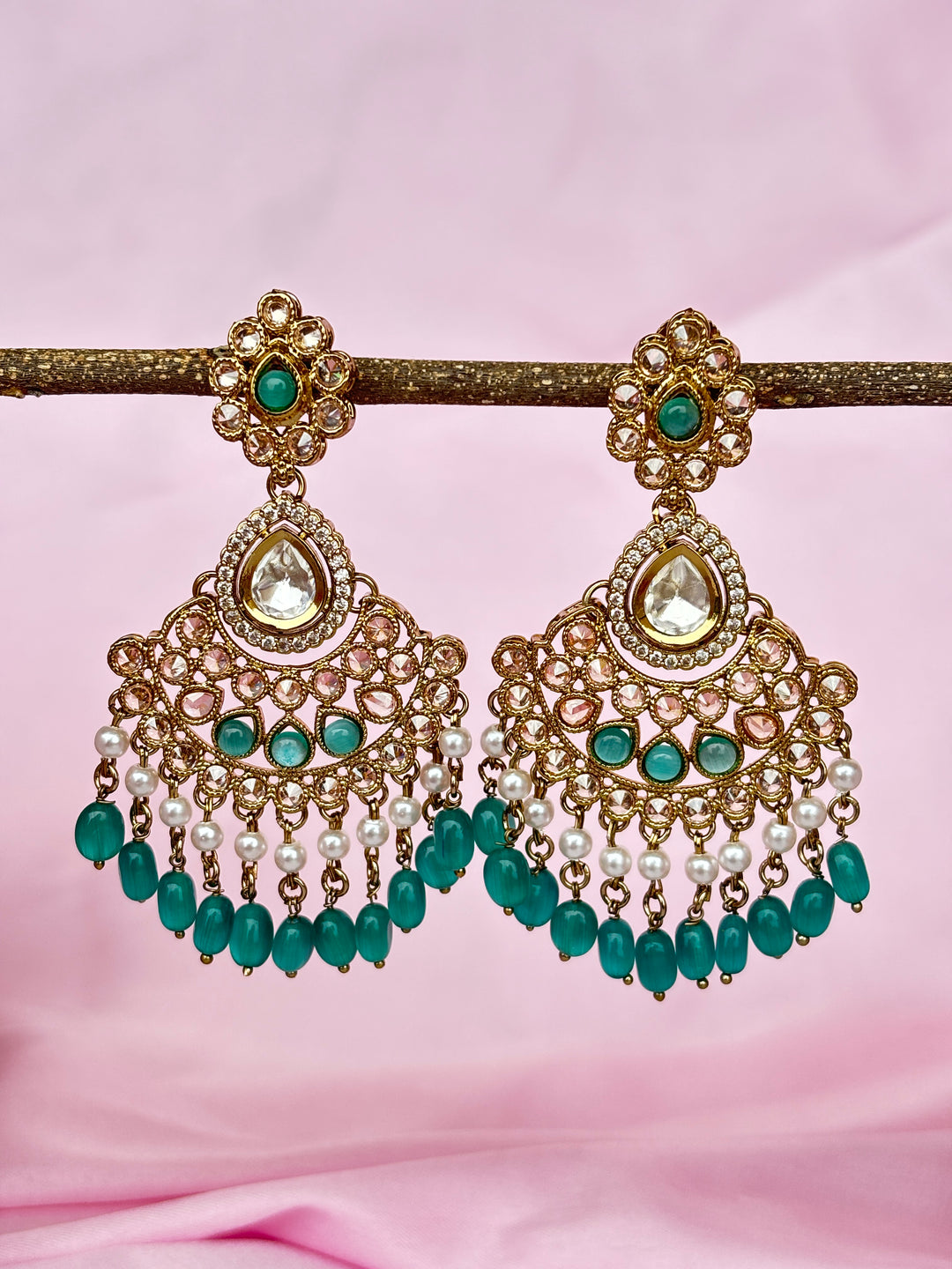 Turquoise Amala Chandbalis