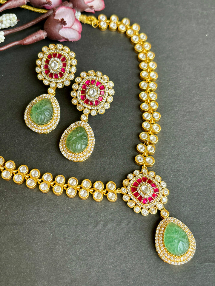 Mint Kundan Kemp Set