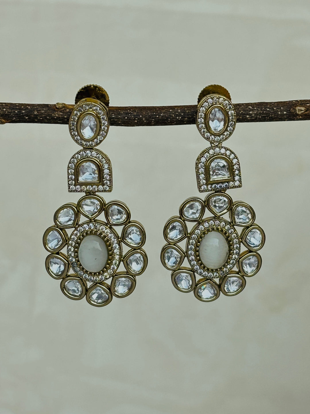 Ivory Polki Earrings