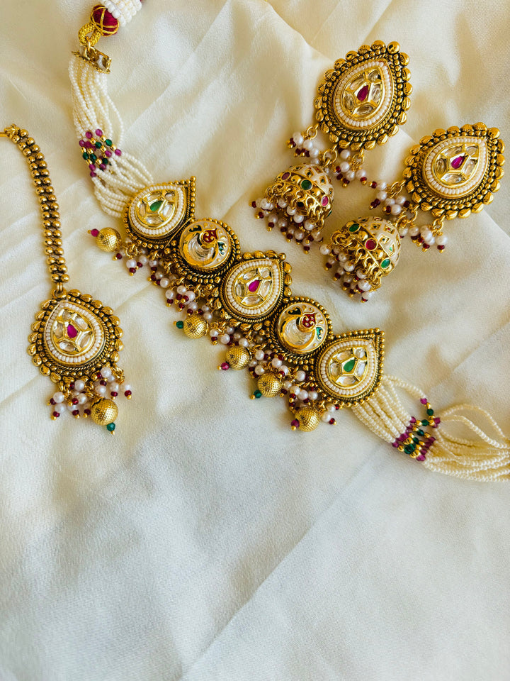 Antique Jadau Kundan Choker Set