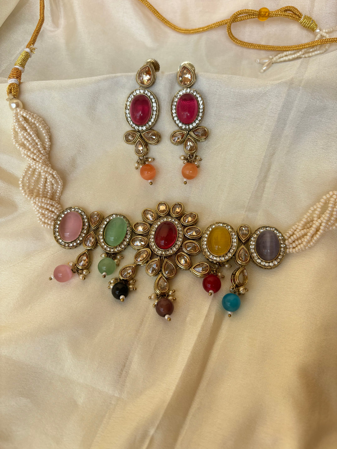 Panchrathan Kundan Choker set