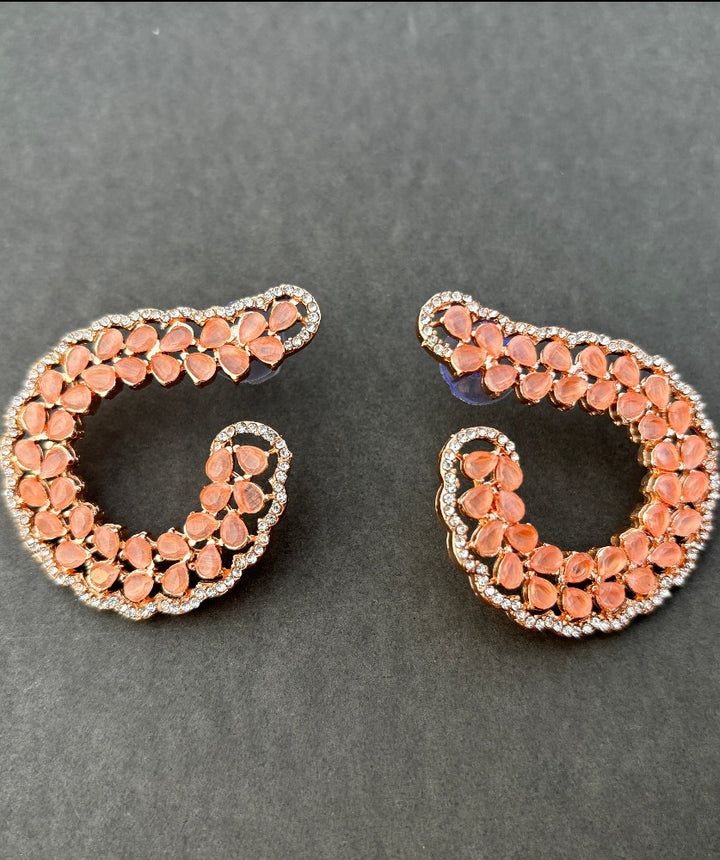 Orange American diamond studs