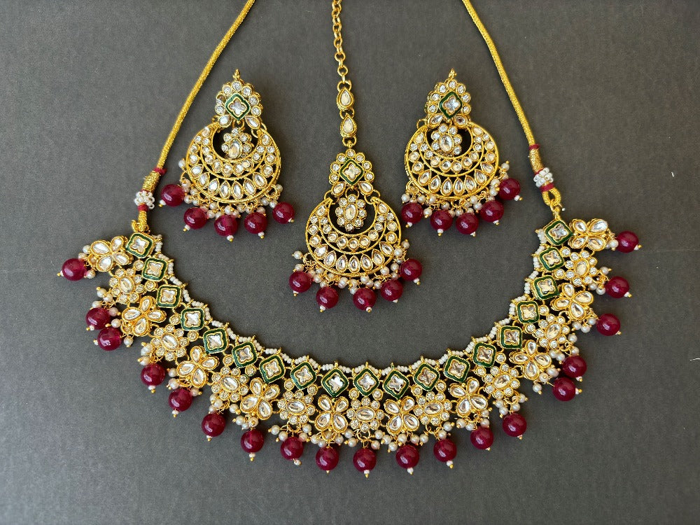 Ruby Kundan Neclace set