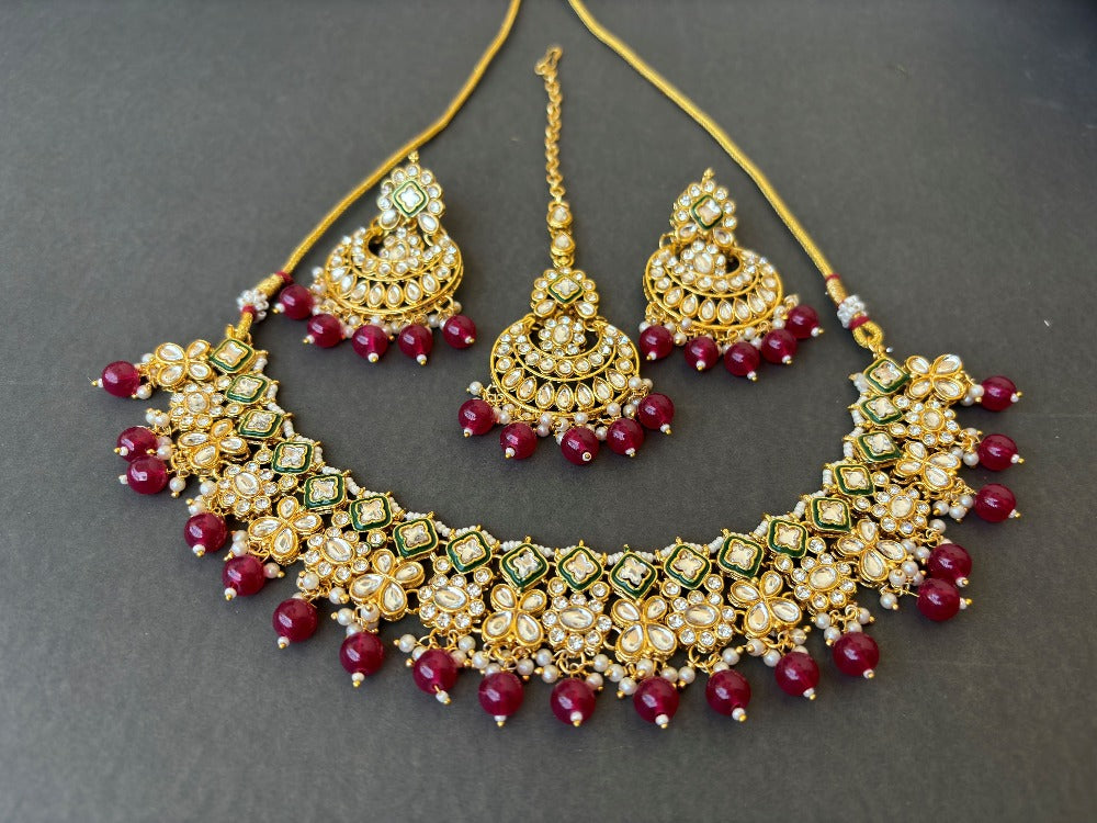 Ruby Kundan Neclace set