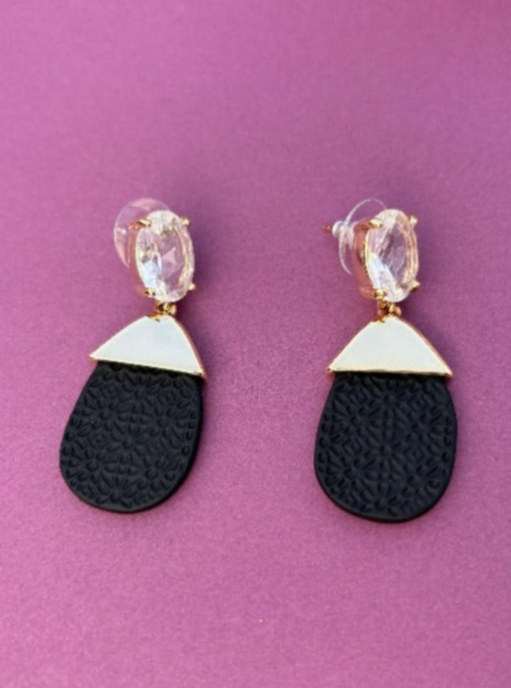 Black and Golden Earrings