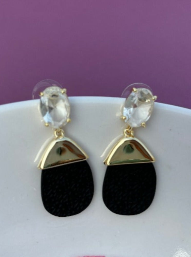 Black and Golden Earrings