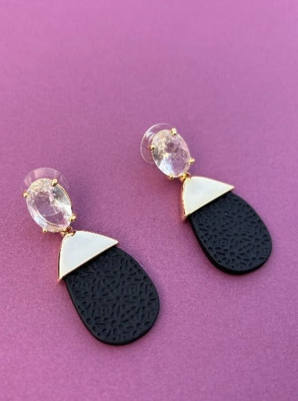 Black and Golden Earrings