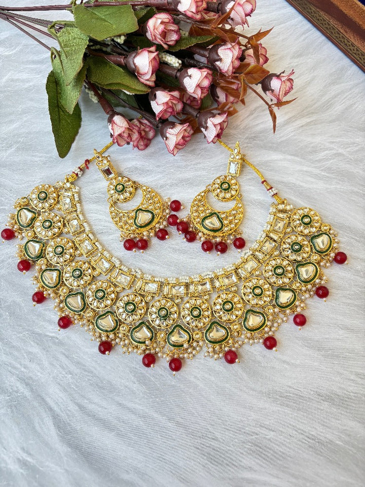 Ruby Jodha Kundan Necklace Set