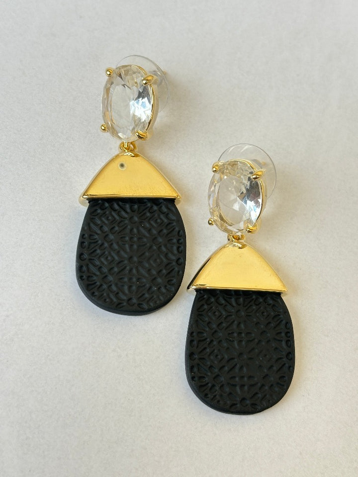 Black and Golden Earrings