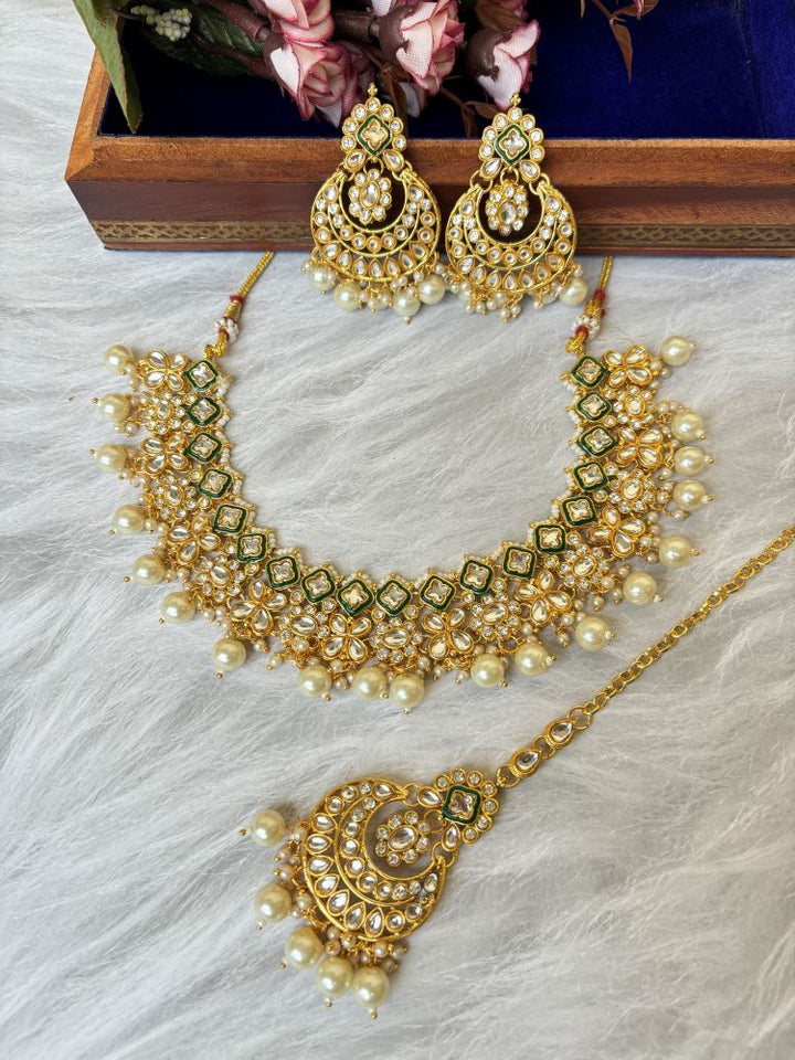 Pearl Kundan Necklace Set