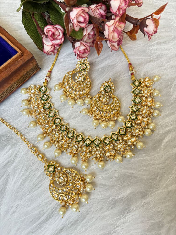 Pearl Kundan Necklace Set