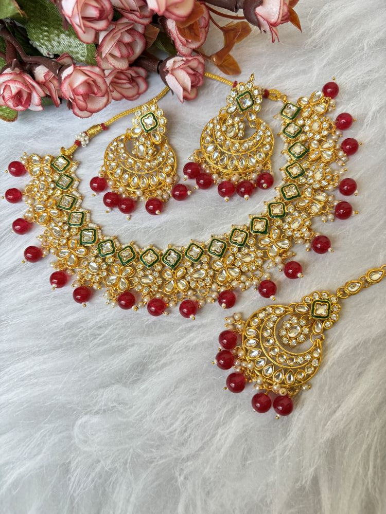 Ruby Kundan Neclace set