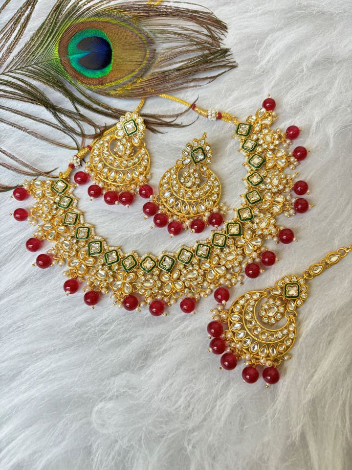 Ruby Kundan Neclace set