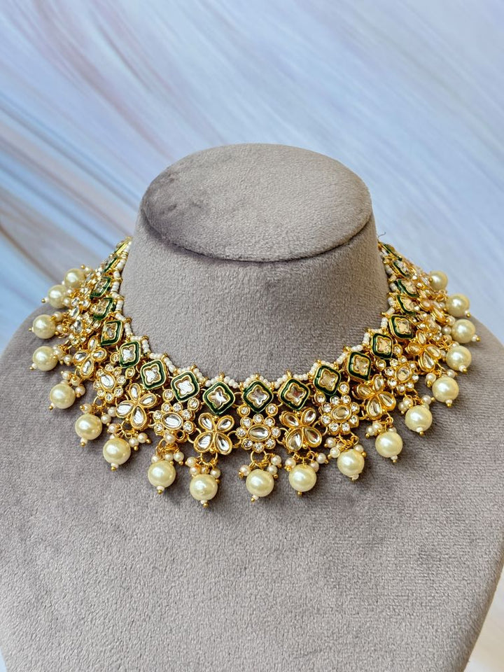 Pearl Kundan Necklace Set