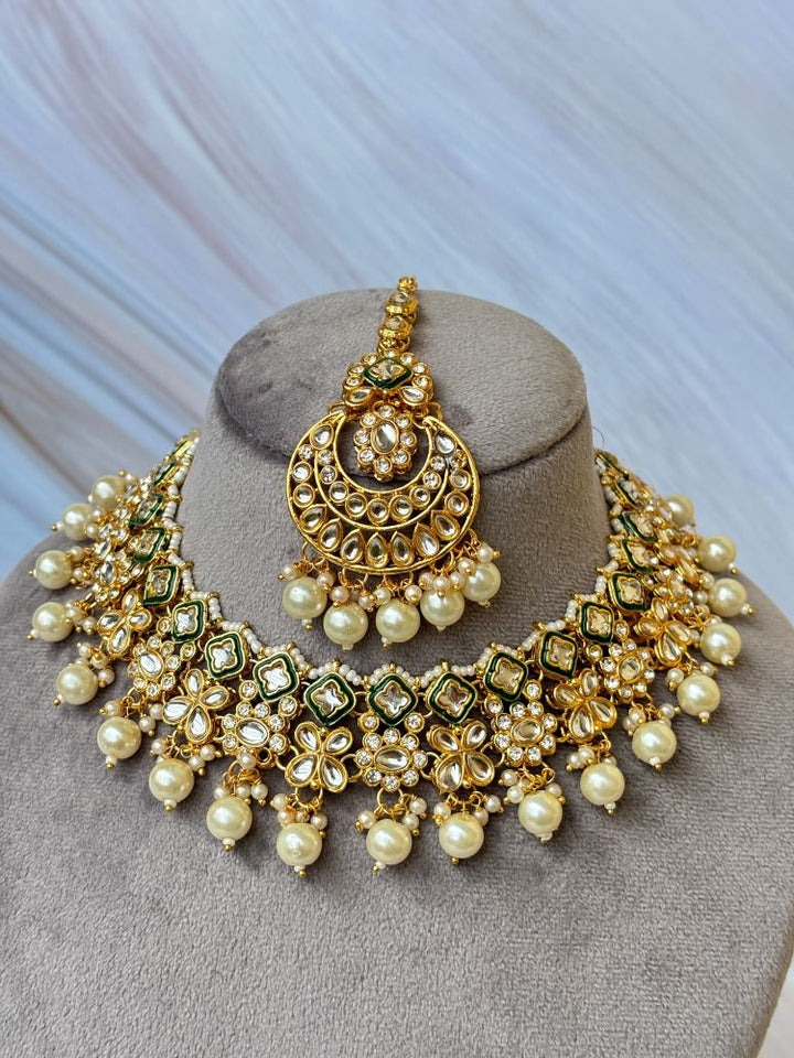 Pearl Kundan Necklace Set